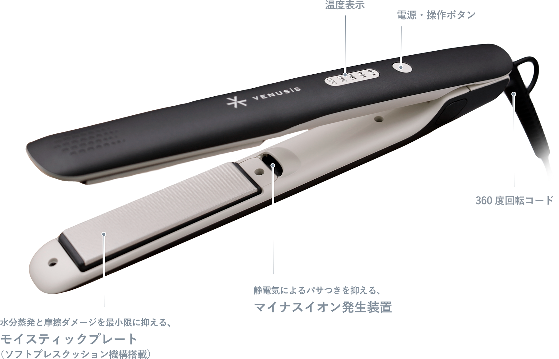 マイナスイオン ストレートアイロン VAS-8200E