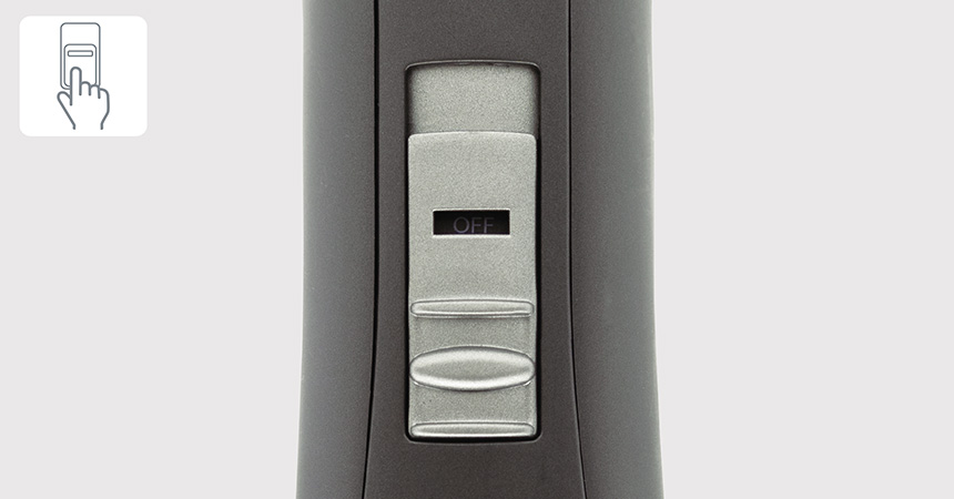 DRY/CARE/COOL 3段階温度切替設定