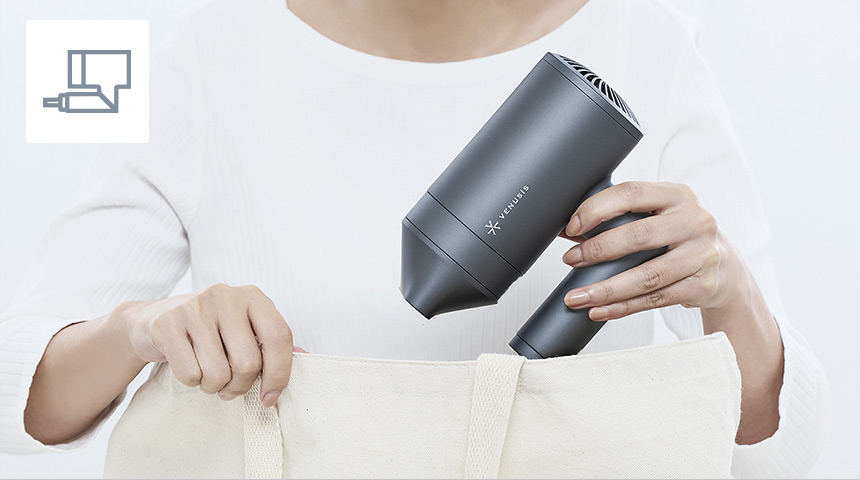 持ち運びもラクなコンパクト設計