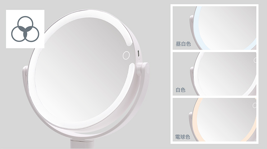 3パターンの調色機能と調光機能