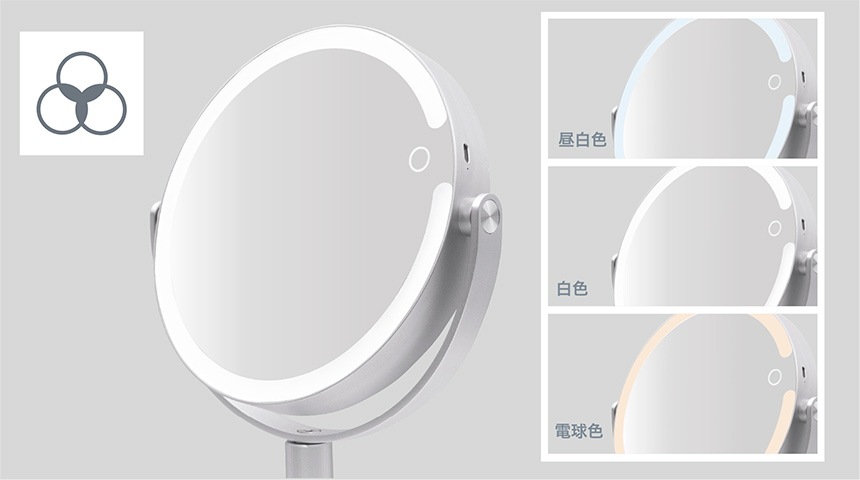 3パターンの調色機能と調光機能